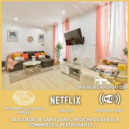 Le Nid Douillet Appartement Confortable A 5 Min Du Stade De France Et Proche De L'Aeroport Cdg Saint-Denis  Luaran gambar